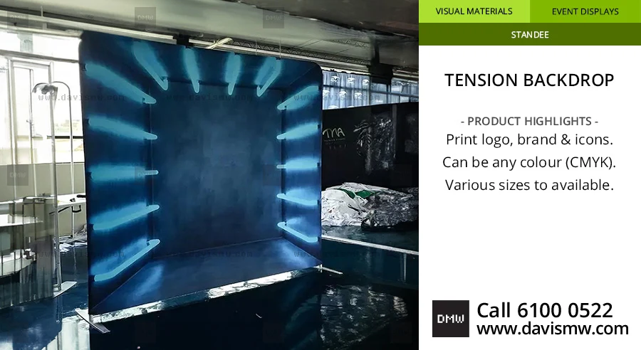 Tension Fabric Event Backdrop Singapore – Straight Design - Davis Materialworks