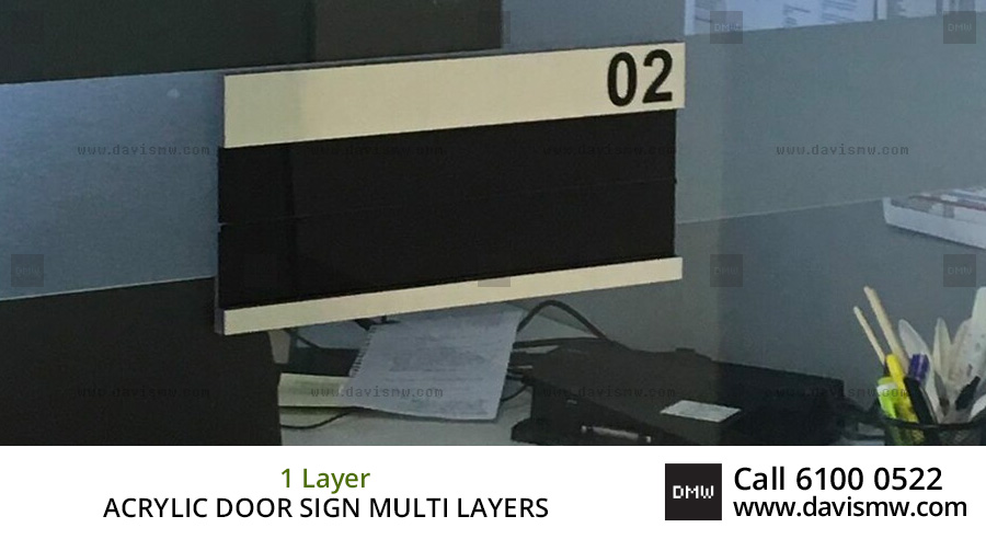 Acrylic Door Sign - Multiple Layers - Davis Materialworks