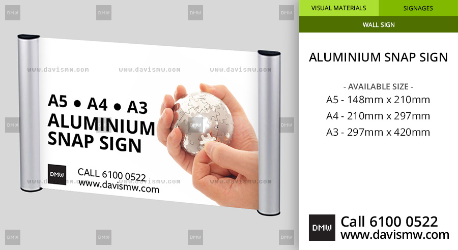  Aluminium Snap Sign - Davis Materialworks