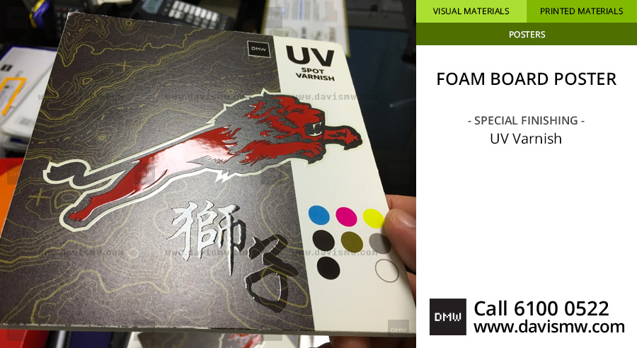 Foam Board Poster Printing - UV Varnish - Davis Materialworks