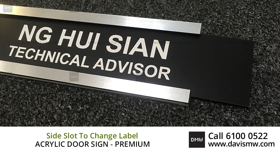 Acrylic Door Sign - Premium - Davis Materialworks