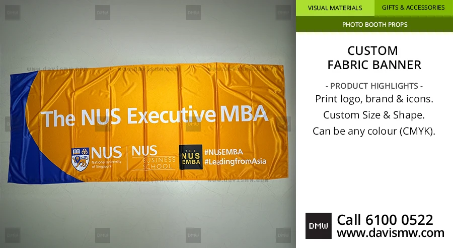 Custom Fabric Banner - NUS Executive MBA - Davis Materialworks