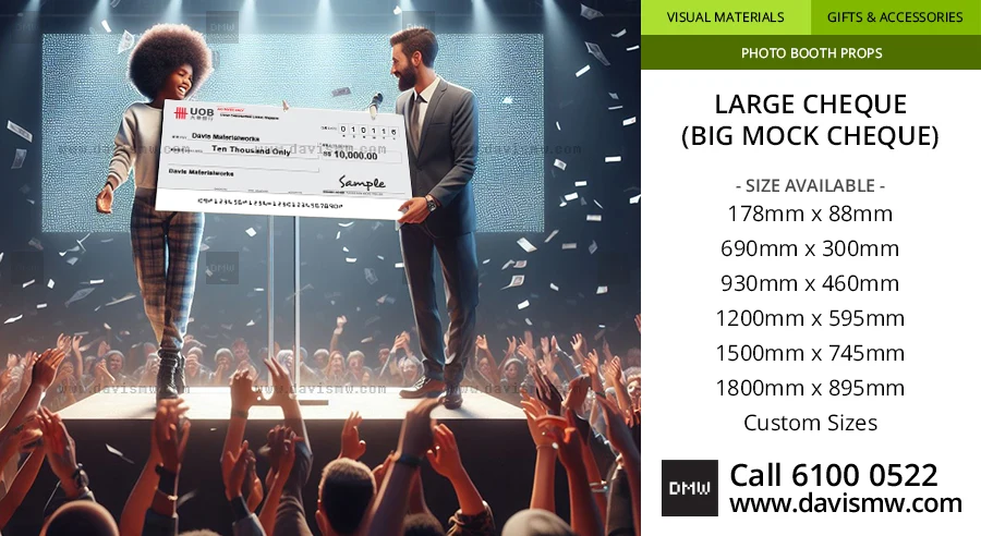 Large Cheque - Davis Materialworks