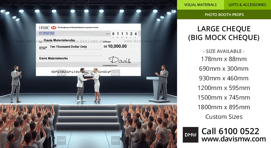 Large Cheque - Davis Materialworks