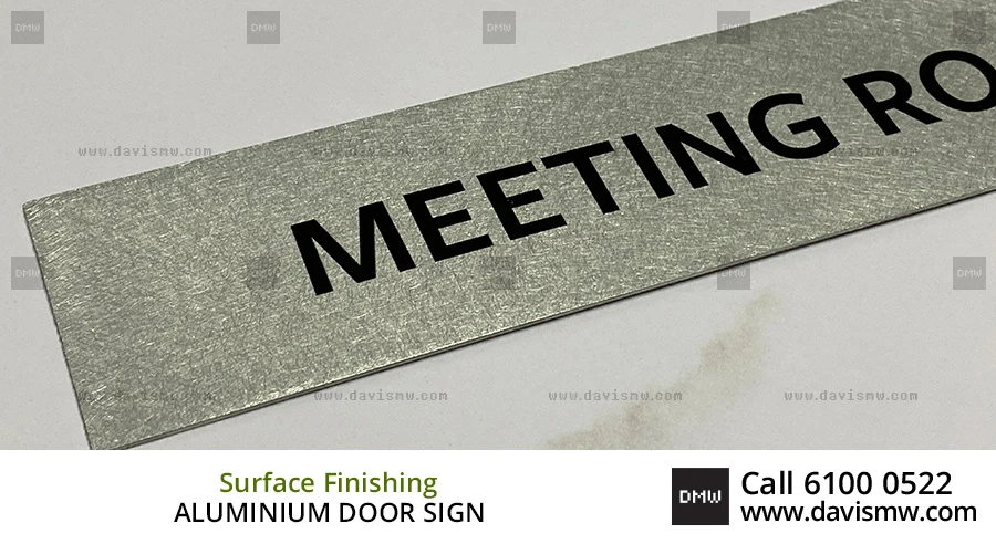 Aluminium Door Sign - Davis Materialworks