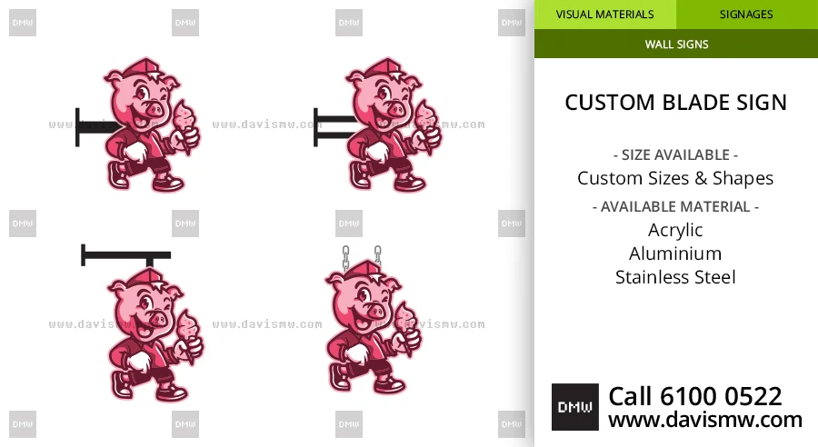 Custom Blade Sign - Types of Blade Sign and Shapes - Davis Materialworks