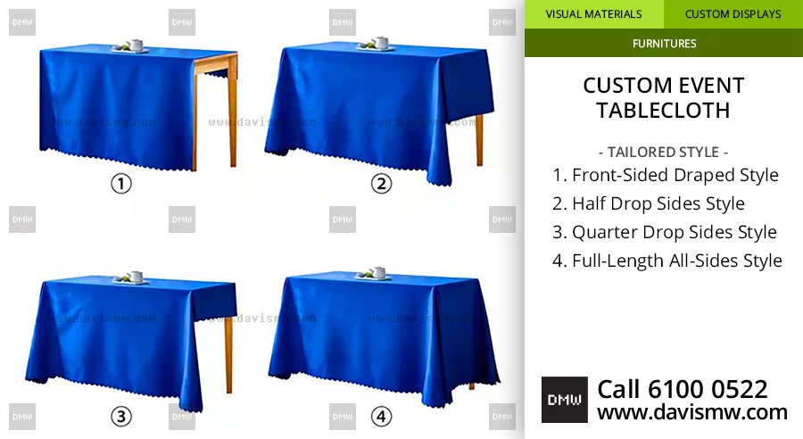 Custom Event Tablecloth - Tailored Style - Davis Materialworks