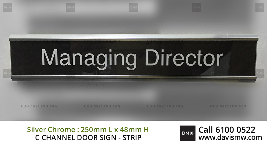 C Channel Door Sign - Stripe : Davis Materialworks