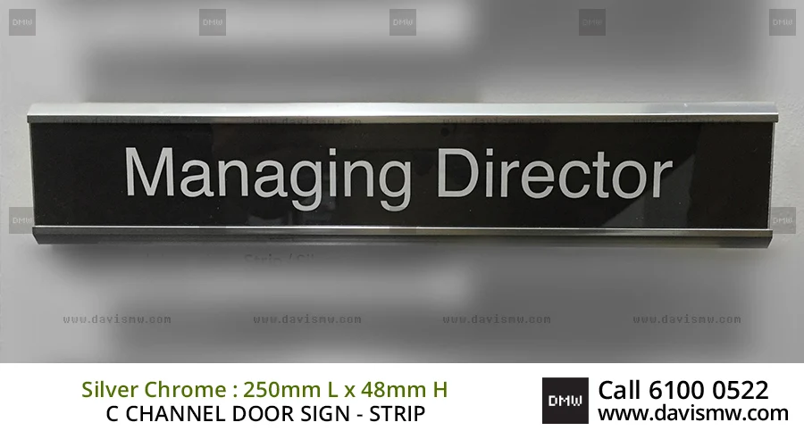 C Channel Door Sign - Stripe : Davis Materialworks