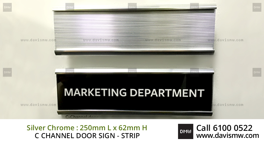 C Channel Door Sign - Stripe : Davis Materialworks