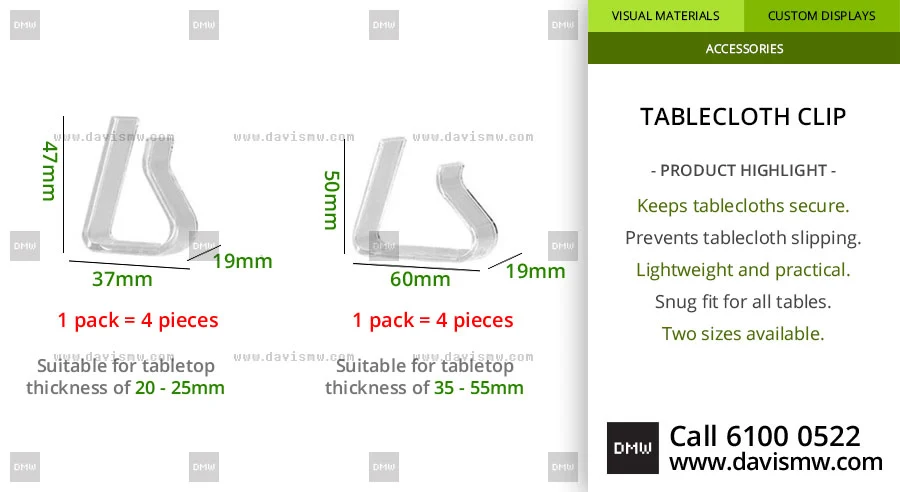 Tablecloth Clip - Davis Materialworks