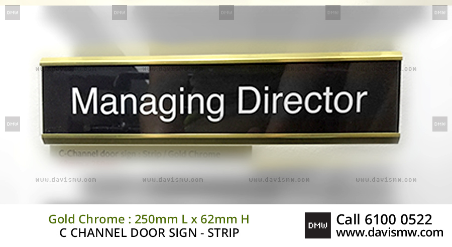 C Channel Door Sign - Stripe : Davis Materialworks