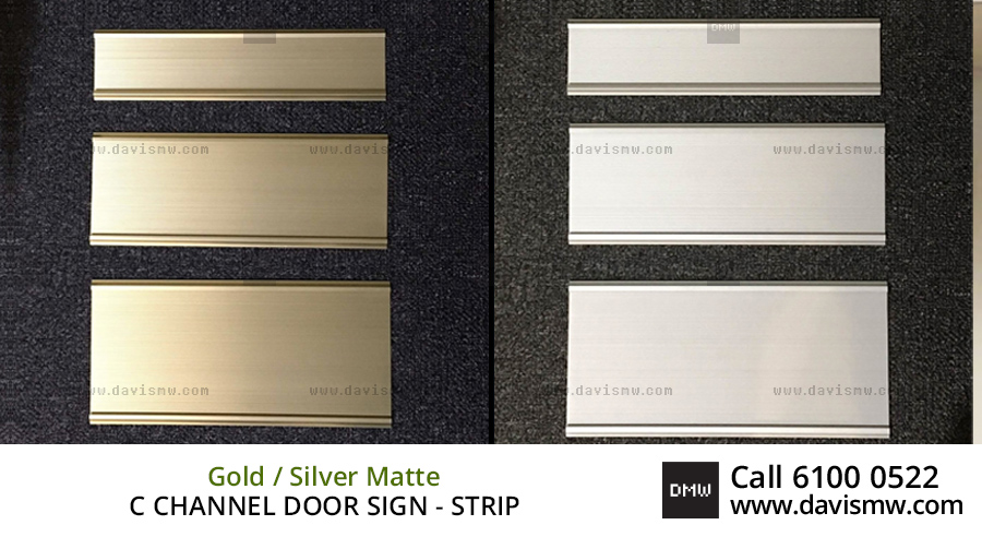 C Channel Door Sign - Stripe : Davis Materialworks