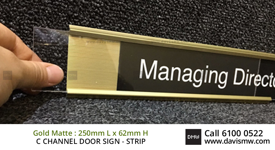 C Channel Door Sign - Stripe : Davis Materialworks