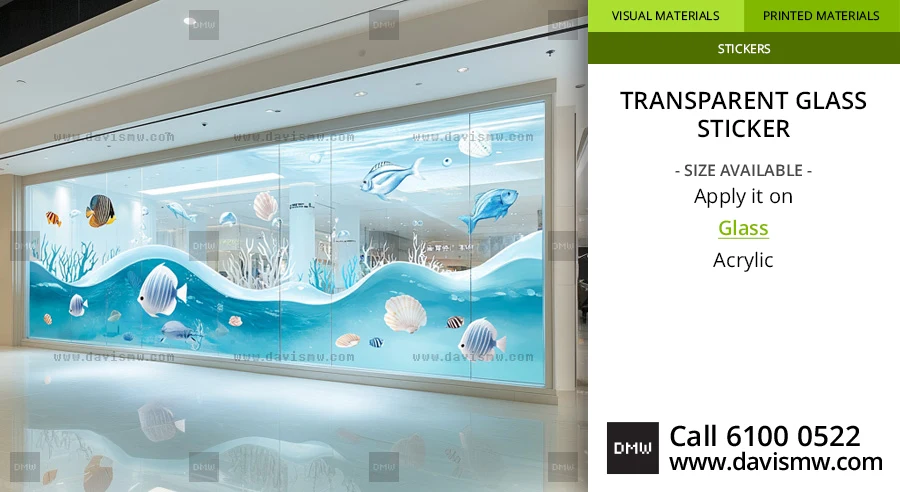 Transparent Glass Sticker - Foodcourt - Davis Materialworks