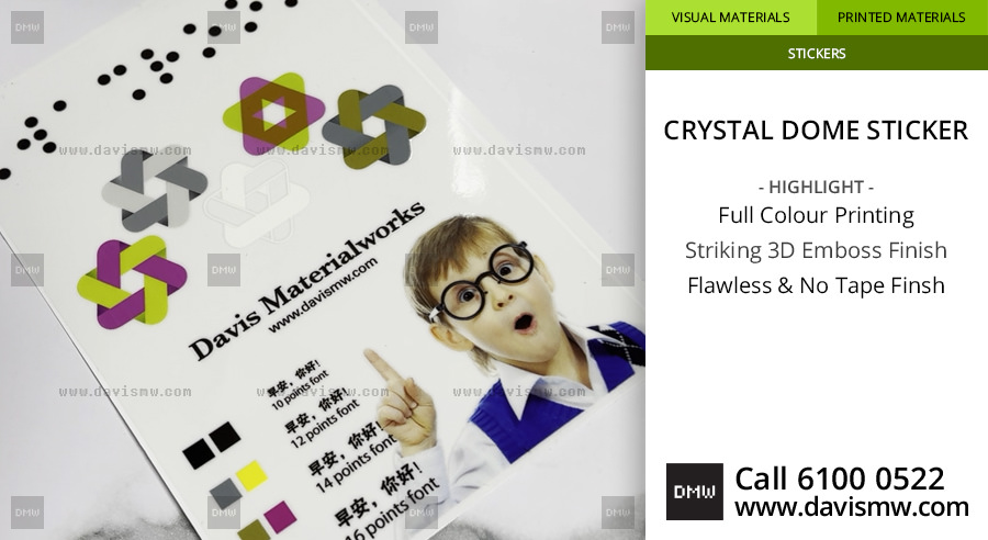 Crystal Dome Sticker Labels - Davis Materialworks