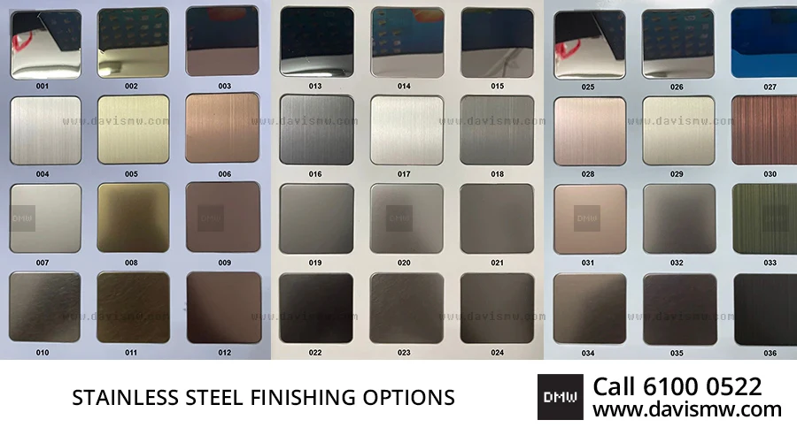 Stainless Steel Finishing Options - Davis Materialworks