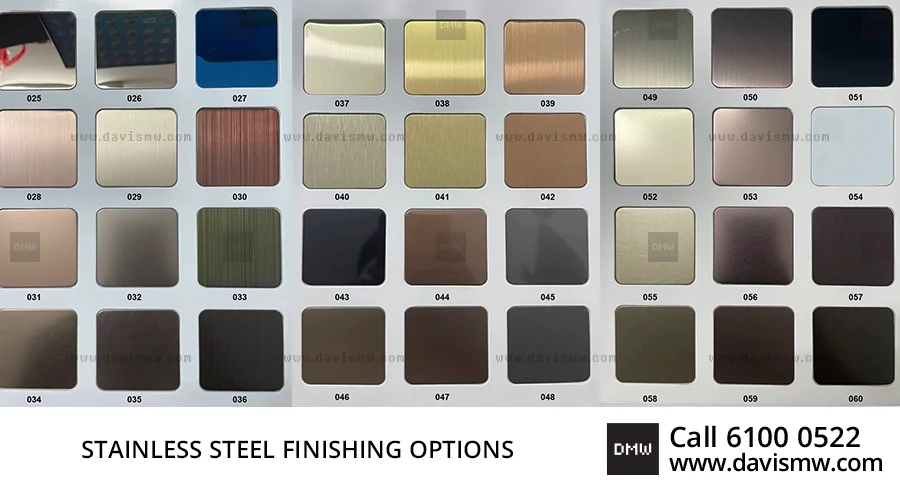 Stainless Steel Finishing Options - Davis Materialworks