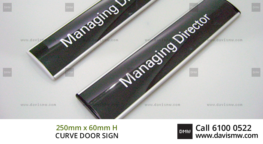 Curve Door Sign - Davis Materialworks