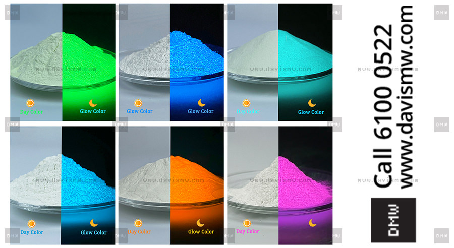 Photoluminescent Colour Chart - Davis Materialworks