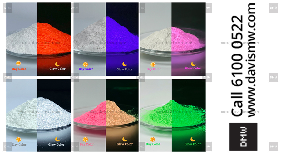 Photoluminescent Colour Chart - Davis Materialworks