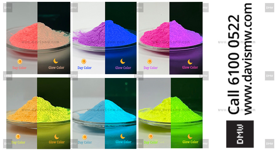 Photoluminescent Colour Chart - Davis Materialworks