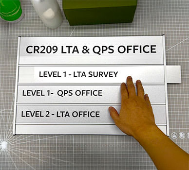 Aluminium Directory Sign - Davis Materialworks