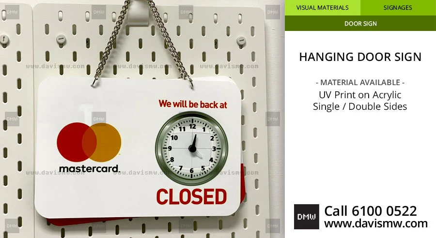 Hanging Door Sign - Davis Materialworks