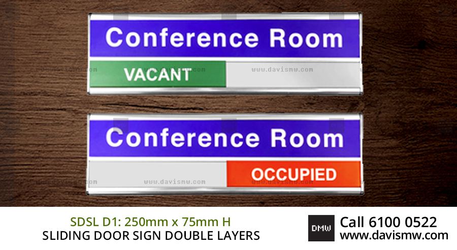 Sliding Door Sign : Double Layers - SDSL D1 - Davis Materialworks