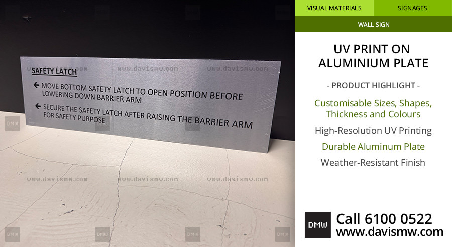 UV Print on Aluminium Plate - For Machine - Davis Materialworks