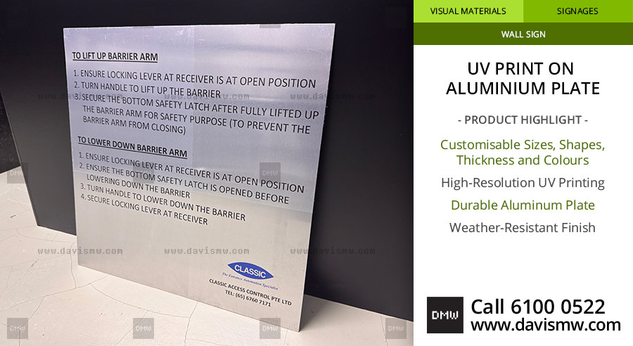 UV Print on Aluminium Plate - For Machine Safety Label - Davis Materialworks