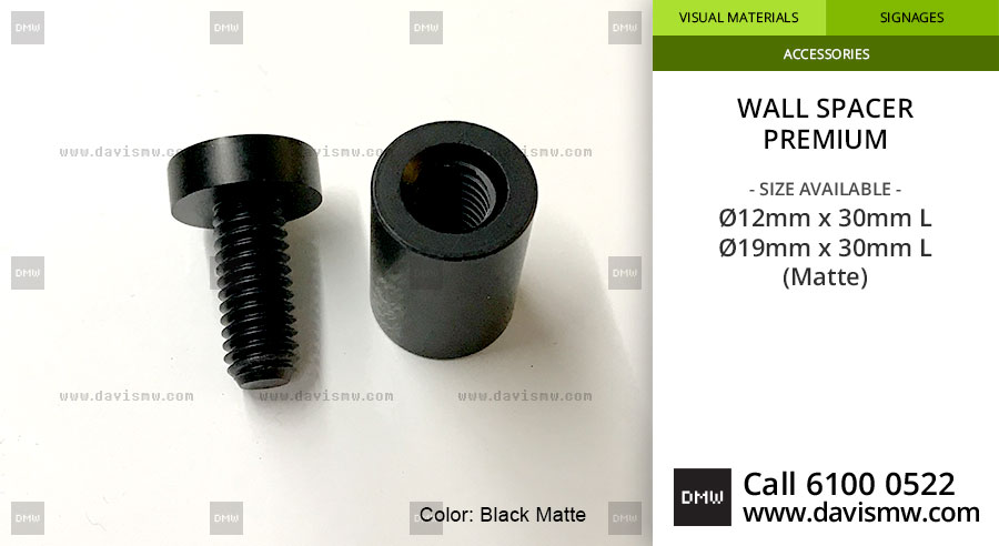 Wall Spacer - Premium - Matte Black - Davis Materialworks