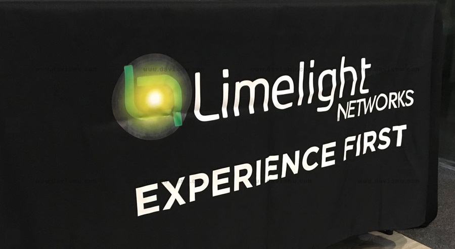 Custom Event Tablecloth - Limelight Networks - Davis Materialworks