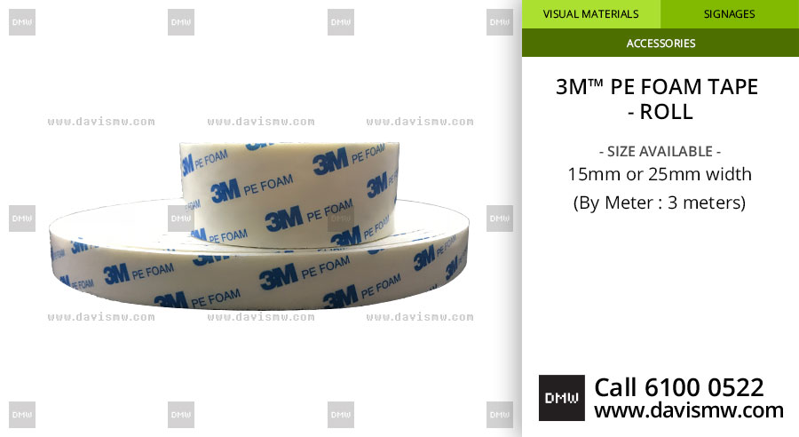  3M™ PE Foam Tape - Roll - Davis Materialworks