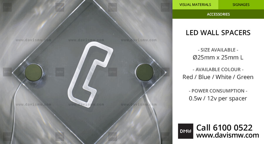 LED Waller Spacer - White - Davis Materialworks