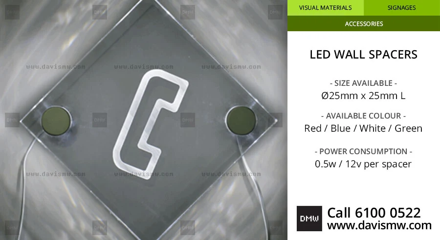 LED Waller Spacer - White - Davis Materialworks