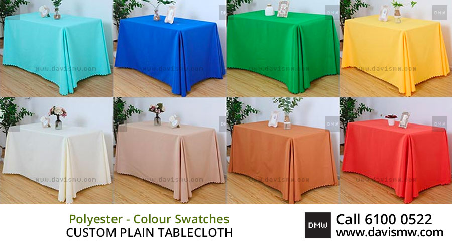 Custom Plain Tablecloth - Plain Polyester Tablecloth - Davis Materialworks