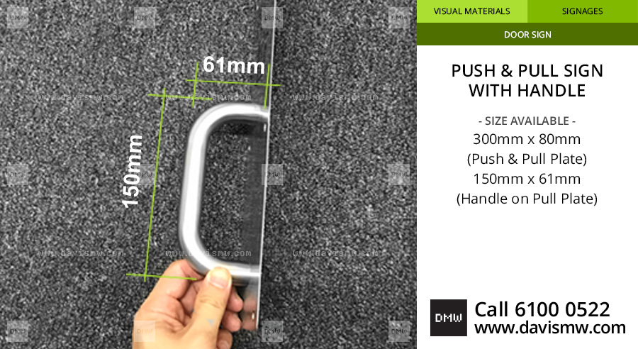 Push & Pull Sign With Handle - Davis Materialworks