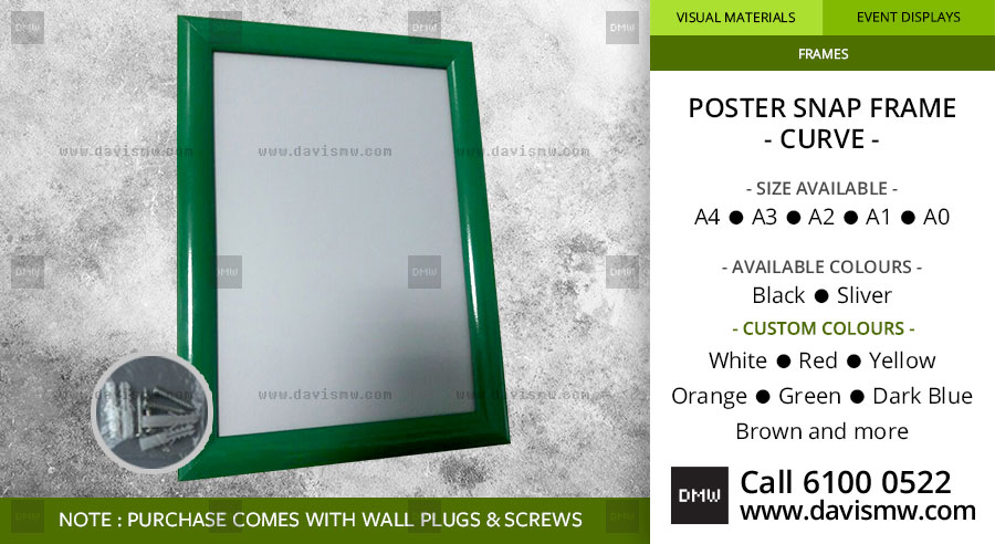 Poster Snap Frame - Curve - Green - Davis Materialworks