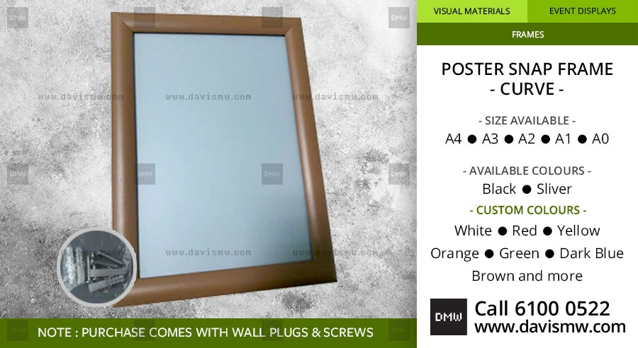 Poster Snap Frame - Curve - Brown - Davis Materialworks