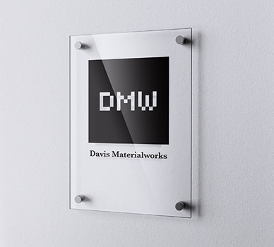 Custom Size Acrylic Sign - Transparent Type - Davis Materialworks