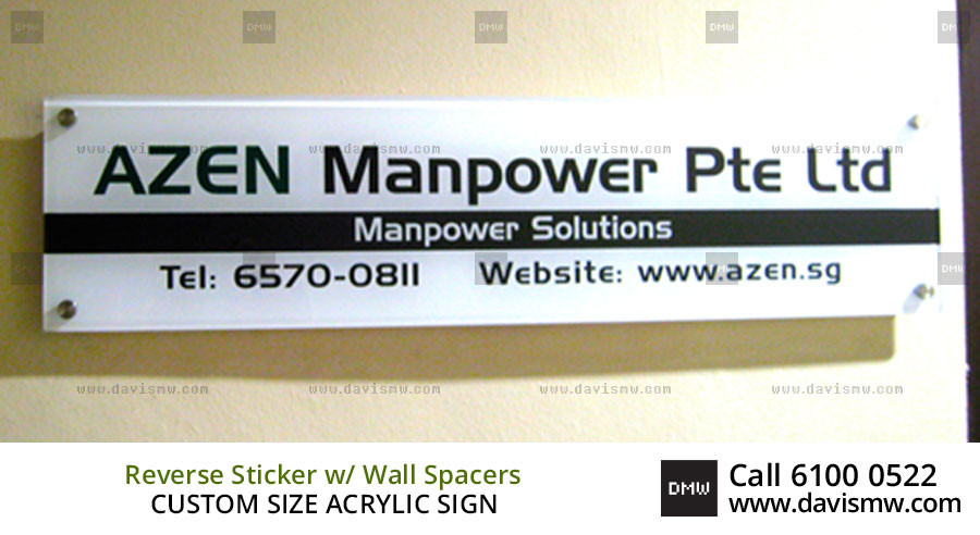 Custom Size Acrylic Sign - Davis Materialworks