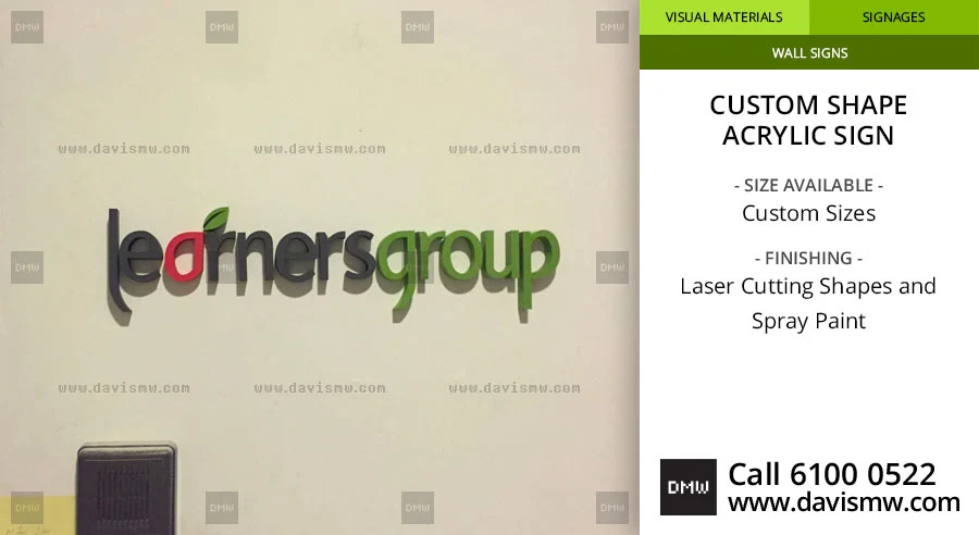 Custom Shape Acrylic Sign - Spray Paint - Davis Materialworks
