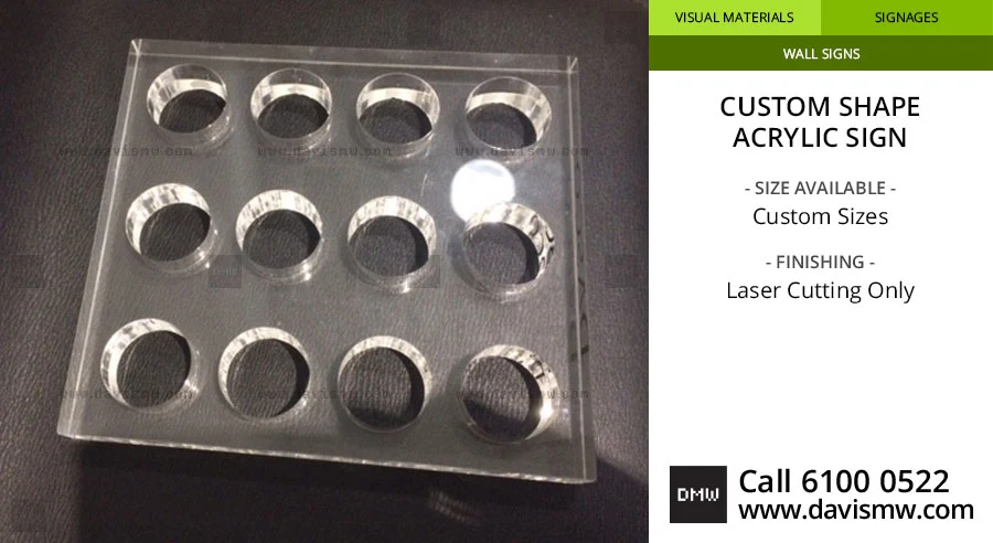 Custom Shape Acrylic Sign - Laser Cutting Only - Davis Materialworks