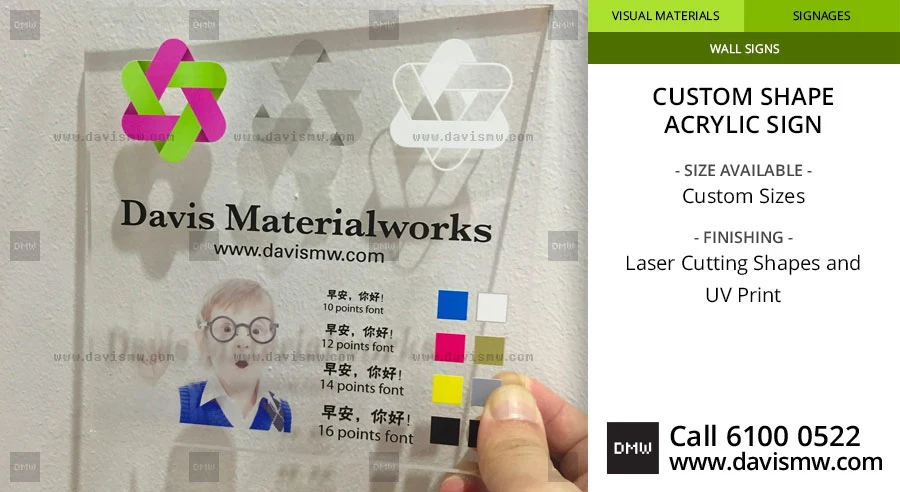 Custom Shape Acrylic Sign - UV Print - Davis Materialworks